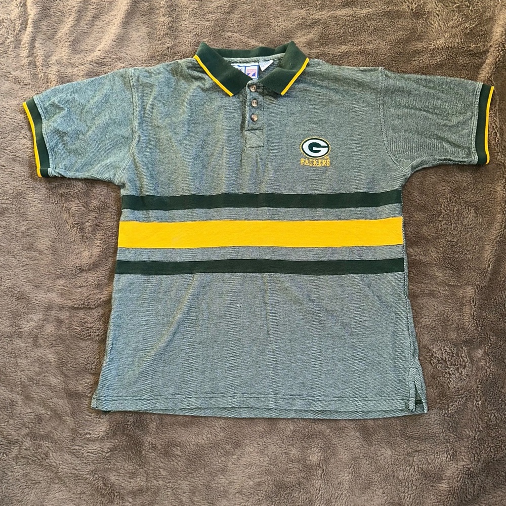 Vintage Logo 7 Game Day Green Bay Packers Polo Shirt